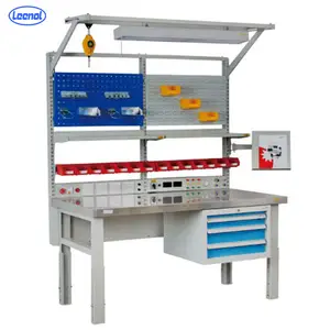 Leenol Laboratory Worktable Esd Lab Wood Steel Workbench Esd Cleanroom Workbench Esd Bench Antistatic Workbench With Cabinet