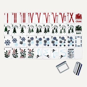 <span class=keywords><strong>Jeu</strong></span> de Mahjong Américain Thème Urbain en Acrylique <span class=keywords><strong>Blanc</strong></span> – New York, Londres, Ski, Plage, Golf – Idéal pour Soirées Familiales, Collection Maison et Cadeau - Product Image 2
