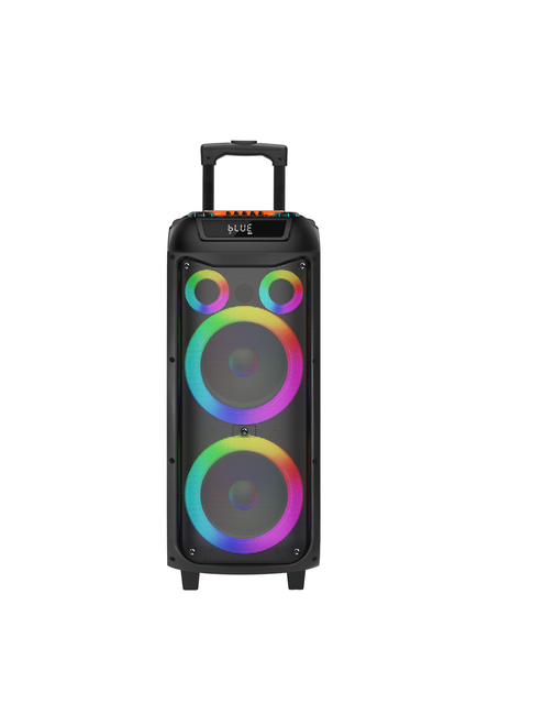 New Design Double 8"inch Trolley Wireless Portable Speaker for Dancing Karaoke BT Speaker with Microphone