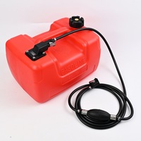 Réservoir de carburant marin portable pour hors-bord |   Réservoir d'essence externe en plastique HDPE de 12L/24L avec pompe manuelle pour moteur de bateau