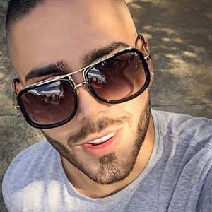 Gafas de Sol Cuadradas Grandes de Metal con Doble Puente y Logotipo Personalizado, Última Moda, Protección UV400, para Hombre y Mujer - Product Image 2