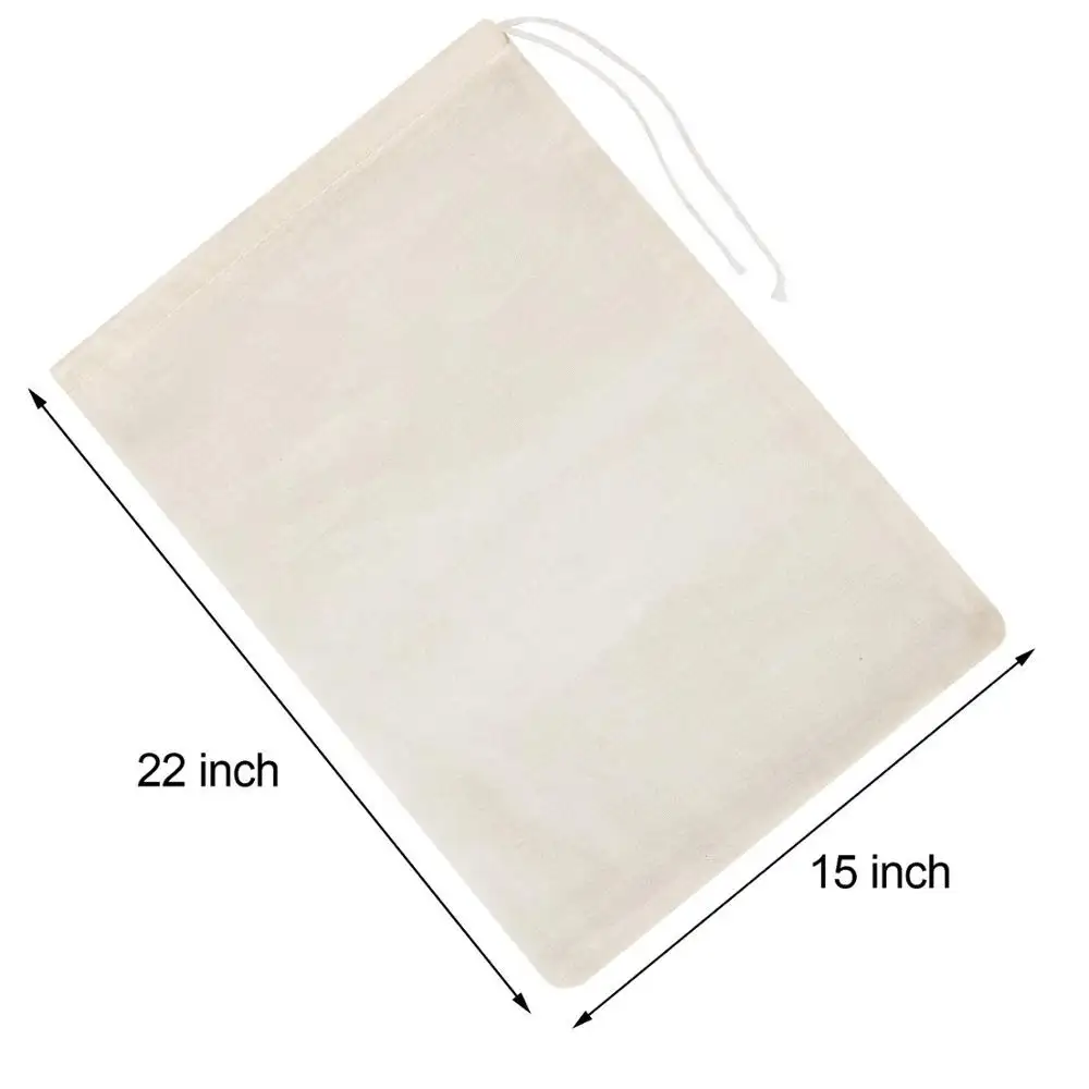 Emballage personnalisé pochette en tissu petit sac à cordon en mousseline de coton bio sacs à thé