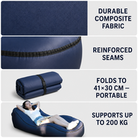 Canapé gonflable d'extérieur, chaise longue de plage, lit de repos portable, matelas en tissu composite