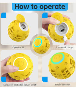 Yeni elektrikli Pet oyuncak otomatik haddeleme topu köpekler için sızıntı gıda zıplayan köpek topları köpek interaktif oyuncak - Product Image 4