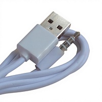 Kabel Data Audio/Video USB 2.0 Pria Senior 1 Meter 35mm, Tembaga Murni, Desain 4-bagian, Selubung PVC Bebas Halogen Rendah Asap, Tahan Lama