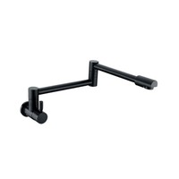 Robinet mural rotatif à 360 degrés en laiton Hongdec, moderne, pliable, monotrou, pour cuisine et salle de bain, avec douchette latérale, eau chaude/froide