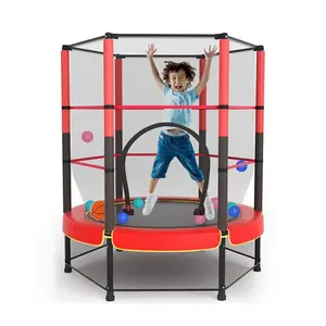 Direct Manufacturer Sale Kids Trampoline with Safety Nets Multicolor Indoor Trampoline for Children