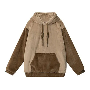 Felpa da uomo con <span class=keywords><strong>cappuccio</strong></span> in pile di qualità del Pullover autunnale pesante con Logo personalizzato oversize con collo spesso con <span class=keywords><strong>cappuccio</strong></span> - Product Image 3