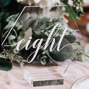 Exhibidores <span class=keywords><strong>de</strong></span> Acrílico Transparente para Tarjetas <span class=keywords><strong>de</strong></span> Lugar, Números <span class=keywords><strong>de</strong></span> Mesa, Porta Tarjetas Navideñas, Soporte para Letreros - Product Image 3