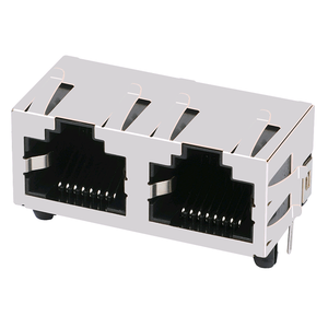 Đôi Cổng Mạng Nữ Connecteur Modular <span class=keywords><strong>Jack</strong></span> Ethernet <span class=keywords><strong>RJ11</strong></span> RJ12 <span class=keywords><strong>RJ45</strong></span> Nối 1X2 - Product Image 2