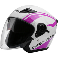 Casque demi-visage ZoomLon, prix de gros d'usine, double visière, logo personnalisé, couleurs, casque de moto