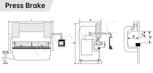 Máquina de dobra hidráulica da imprensa do cnc do metal 2023 wilamac
