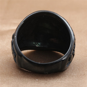 Anillo de León de Acero Inoxidable para Hombre, Estilo Punk Retro Negro, Diseño Animal, Joyería de Regalo 24043 - Product Image 2