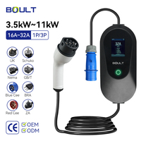 Chargeur EV portable 3,5/7 kW Type 2 pour monophasé 32/16A, nouvelle station de recharge pour véhicules électriques intelligente, étanche IP65, pour maison connectée