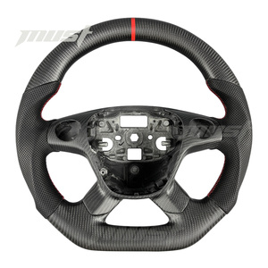 Volant personnalisé en fibre de carbone mate pour <span class=keywords><strong>Ford</strong></span> Transit <span class=keywords><strong>Connect</strong></span> Wagon <span class=keywords><strong>XL</strong></span> XLT Custom <span class=keywords><strong>Tourneo</strong></span> 2013-2019, amélioration de l'intérieur - Product Image 1
