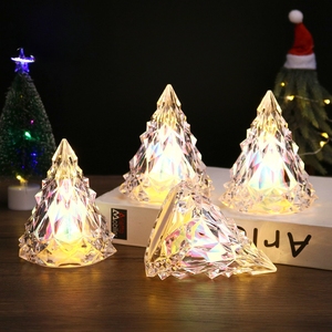 Lampes LED Bougies Lumineuses 2026 - Nouveauté Arbre de Noël LED en Cristal - Veilleuse Prisme Colorée pour <span class=keywords><strong>D</strong></span>écoration de Fêtes - <span class=keywords><strong>Prix</strong></span> Usine - Product Image 2
