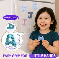 Letras Magnéticas de Silicona Texturizada, 26 Alfabetos, para Autismo, Juguete Educativo Preescolar para Refrigerador y Pizarra Blanca