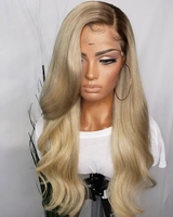 Perruque de LUXE de qualité supérieure, 613 vison, perruque de cheveux brésiliens, cuticules alignées, HD, perruques Lace Front pre-plucked avec Baby Hair