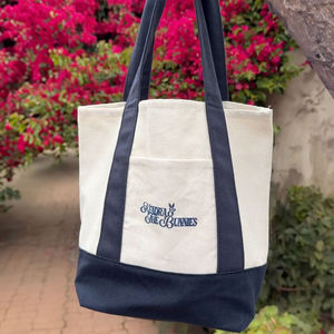 थोक कस्टम कपास कैनवास कढ़ाई टोट बैग ब्लॉक छाया बैग छाया बैग व्यक्तिगत यात्रा समुद्र तट हैंडबैग के लिए व्यक्तिगत यात्रा समुद्र तट हैंडबैग - Product Image 2