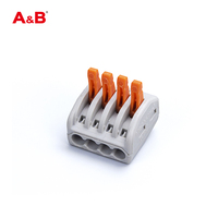 Bornes de connexion rapide A&B à ressort pour connecteurs électriques 32A, blocs de jonction parallèle pour câbles, bornes en cuivre étamé