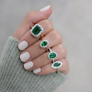 แหวนหมั้นพลอยไพลินสีน้ำเงินรอยัลทรงลูกแพร์ <span class=keywords><strong>1</strong></span> กะรัต 2 กะรัต ทองคำแท้ 10k 14k สำหรับผู้หญิง ลดราคาพิเศษ ปรับแต่งได้ - Product Image 1