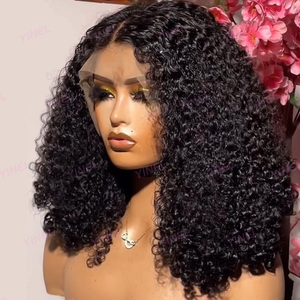 Parrucca Bob Corta Trasparente HD all'ingrosso per <span class=keywords><strong>Donna</strong></span>, con Capelli Umani Vergini Remy Indiani, Doppia Trama e Baby Hair - Product Image 2