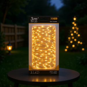 3m 300 Led <b>String</b> <b>Curtain</b> Light 3m Warm White Ip44 Waterproof For Garden Party Christmas New Year Decor - Product Image 2