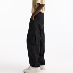 กางเกงจ็อกเกอร์ทรงตรงเอวกลางผ้าวอร์สเต็ดน้ำหนักเบาคุณภาพสูงสำหรับผู้ชาย พร้อมกระเป๋าหลายช่องและเอวยางยืด - Product Image 5