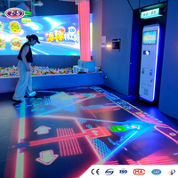 Système de divertissement à monnayeur : Solution de jeu de projection interactive au sol avec projecteur mobile pour centre de loisirs familial