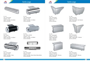Gambe per Divano in Ferro Moderno, Finitura Nichel Sabbiato, per Soggiorno, Camera da Letto, Ospedale e Uso Esterno/Country - Product Image 5