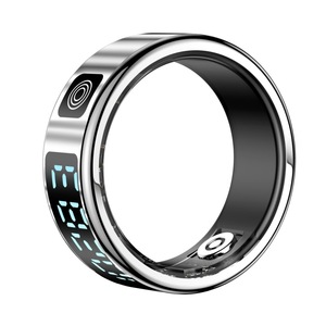 Bague connectée avec écran tactile, moniteur de fréquence cardiaque, étanche IP68 pour le suivi de la santé - Product Image 2