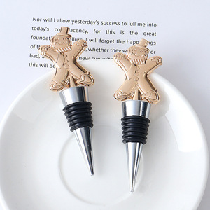 Gingerbread Man Wine <b>Stopper</b> Zinc Alloy Christmas Bottle <b>Stopper</b> For Red Wine Preservation Gift - Product Image 1