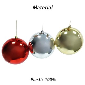 Chất Lượng Cao Lấp Lánh Lớn 25Cm Màu Đỏ Vàng & Bạc Cây Giáng Sinh Mạ Điện Bóng Treo Trang Trí <span class=keywords><strong>Xmas</strong></span> Home Đảng Trang Trí Nội Thất - Product Image 5