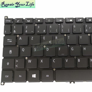 คีย์บอร์ดโน้ตบุ๊คแบบมีไฟพื้นหลังภาษาฝรั่งเศส (FR) ของแท้ สำหรับ Acer Spin 5 <span class=keywords><strong>SP513</strong></span>-<span class=keywords><strong>52N</strong></span> <span class=keywords><strong>SP513</strong></span>-51 SV3P_A81BWL NKI131304H ACM16P76F0 พร้อมปุ่ม Enter ขนาดใหญ่ - Product Image 3