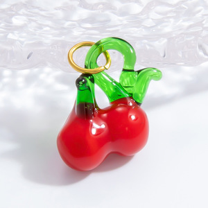 Colgantes con forma de fruta, dijes de acero inoxidable para hacer joyas, accesorios DIY, regalo unisex, piña, fresa, sandía - Product Image 3