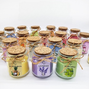 Bougie votive artisanale moderne en cire <span class=keywords><strong>de</strong></span> soja pour l'aromathérapie - Cadeau <span class=keywords><strong>de</strong></span> Diwali, Noël et anniversaire, parfum végétal, coffret cadeau - Product Image 2