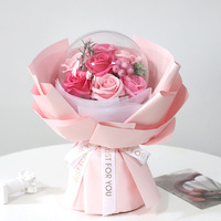 Vente en gros de ballons transparents Bobo, cadeau de graduation, bouquet de roses, fleurs de savon mignonnes, cadeau d'anniversaire, cadeau de la Saint-Valentin pour petite amie