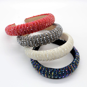 Nouveaux bandeaux de luxe pour femmes, bandeau personnalisé de haute qualité, accessoires pour cheveux en strass scintillants, 5 couleurs - Product Image 5