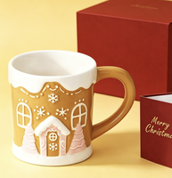 Mug à café en céramique de Noël, design maison de biscuits, cadeau amusant et mignon, boîte incluse, 30 oz, maman, enfants, papa