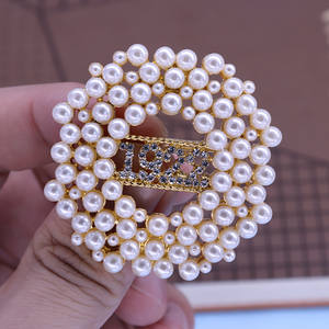 Letras de Metal de <span class=keywords><strong>gran</strong></span> calidad, cristales brillantes, perlas, diseño de flores, letras sociales griegas, Sigma, Gama, Rho, Club, 1922 pines - Product Image 2