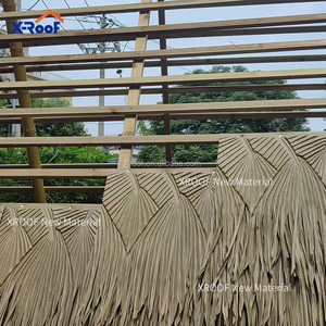 Künstliche Kunststoff Bambus blätter Fliesen Palm blatt Mexikanische Stroh platte Regenschirm Synthetische Palme Stroh Blätter Dach - Product Image 4