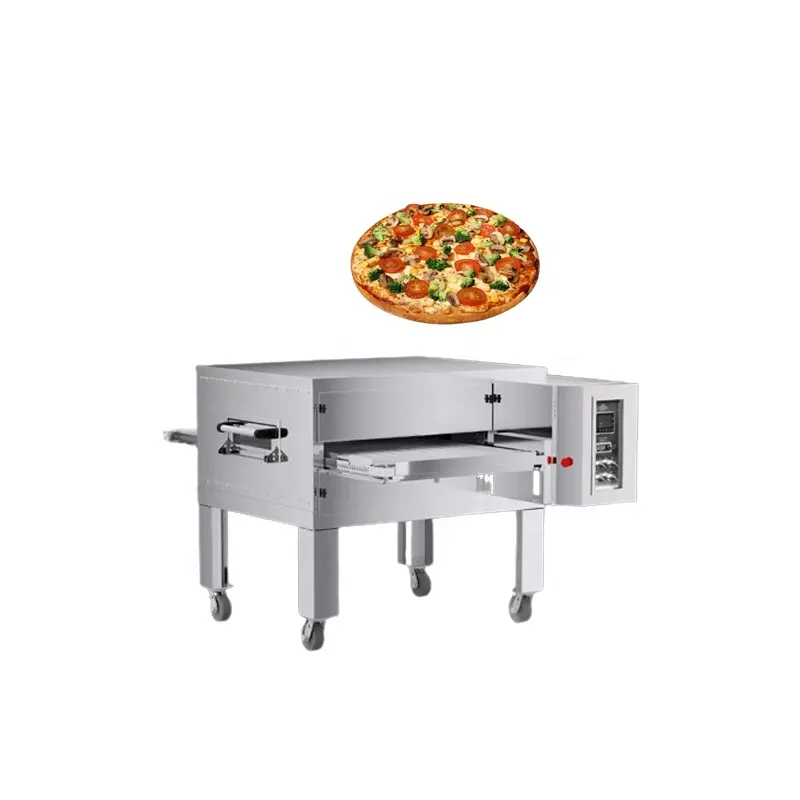 Hornos de pizza comerciales de gran salida Horno de pizza transportador de convección eléctrico de aire caliente