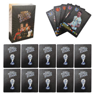 55 pièces/boîte PVC nouvelle Collection Rare joueurs de Football All-Star nouvelle <span class=keywords><strong>carte</strong></span> Star de Football coupe de Football or argent noir cartes colorées - Product Image 2