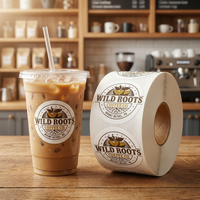 Rouleaux de vinyle imperméables personnalisés avec impression de design sur mesure, autocollants personnalisés avec logo pour étiquettes d'emballage de tasses et bouteilles d'eau