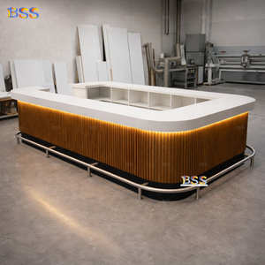 Ideas de mostrador de tienda de sushi, luz Led fantástica, comida rápida en forma de U, Club de <span class=keywords><strong>vinos</strong></span>, aeropuerto, Hotel, Restaurante Español, Mostrador de Bar de cócteles - Product Image 4