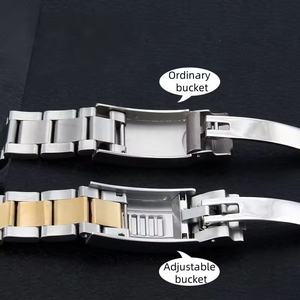 Correa de reloj de 20/21mm para Rolex <span class=keywords><strong>Daytona</strong></span> Submariner Ghost, cierre plegable, accesorios ajustables para correa de reloj de acero inoxidable - Product Image 3