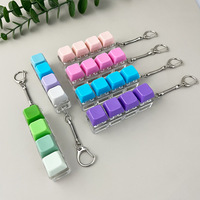 Porte-clés anti-stress en forme de touche de clavier, couleur macaron, jouet anti-stress, pendentif