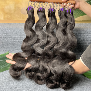Double Drawn Raw Cambodian Body Wave <strong>Hair</strong> Bundles Unprocessed Vendor Wholesale Human <strong>Hair</strong> Raw Virgin Cuticle Aligned Human <strong>Hair</strong> - Product Image 4