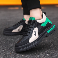 Chaussures de marche décontractées en PU de luxe à lacets et semelle plate-forme imperméable de haute qualité pour hommes