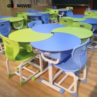 Ensemble de mobilier scolaire moderne GUANGWEI, table et chaise de classe réglables en hauteur pour les élèves de la 3ème à la 6ème année